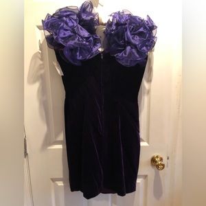 Purple Velvet Party Dress